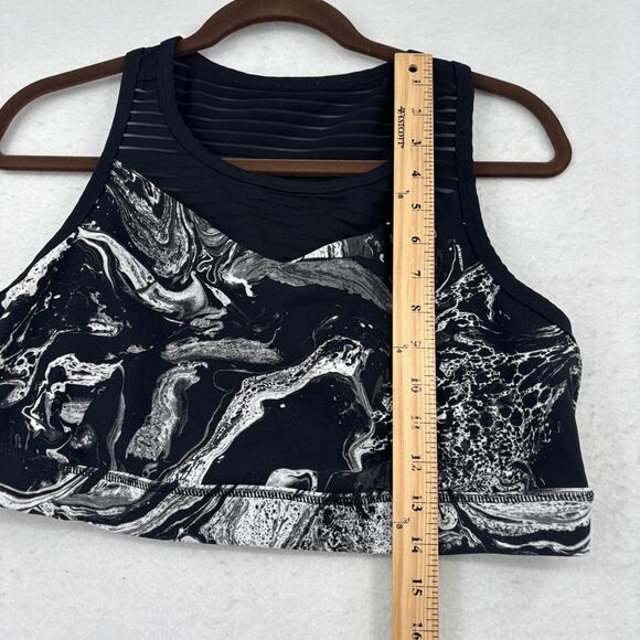 Torrid Active Sports Bra 2X Black Marbled Print Mesh Detail Athletic Wire Free - Picture 6 of 6